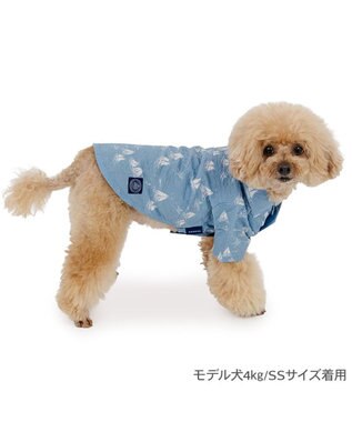 PET PARADISE J.PRESS ウェーブシャツ 《船柄 》 小型犬 ブルー