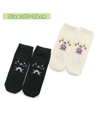 Mother garden しろたん 靴下 2足セット 〈顔ぼんミルク柄 顔ぼんおにぎり柄〉 13cm～16ｃｍ 17cm～20ｃｍ 21cm～24ｃｍ マルチカラー