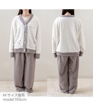 Mother garden しろたん モコモコ ルームウェア 　S　M ホワイト×グレー