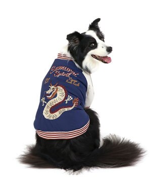 PET PARADISE ペットパラダイス 遠赤外線 スカジャン 《龍》 中型犬 大型犬 ネイビー