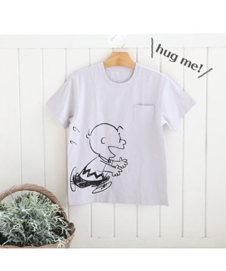 PET PARADISE おそろい ユニセックス ペットパラダイス 犬 服 スヌーピー お揃い Tシャツ オーナー用 ハッピー | おそろい 灰 グレー キャラクター グレー