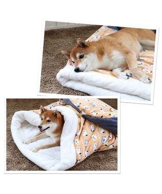 PET PARADISE スヌーピー 筒型寝袋 遠赤外線 《ブラザー柄》 57×95cm ブラザー柄