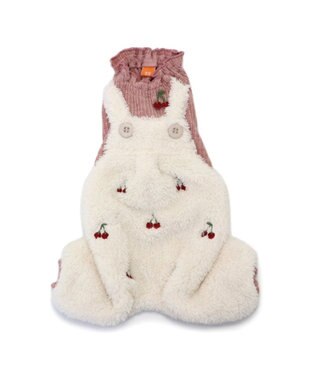 PET PARADISE ペットパラダイス パンツ つなぎ 《チェリー柄》 小型犬 ホワイト×ピンク