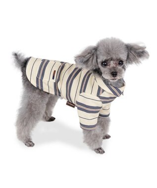 PET PARADISE ペットパラダイス ペティヒート Tシャツ 《マルチボーダー 》小型犬 ベージュ×グレー