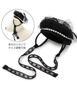 PET PARADISE cherircouture ベレー帽 ４Ｓ～３Ｓ / ＳＳ～Ｓ ブラック