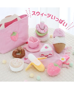Mother garden 0.5歳からの布のおもちゃ マザーガーデン いちごカフェセット いちごカフェセット