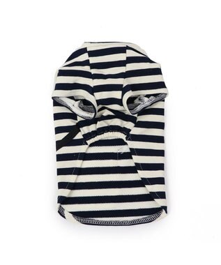 PET PARADISE  Lee ボーダー Tシャツ   デニム ポーチ風 小型犬 白~オフホワイト