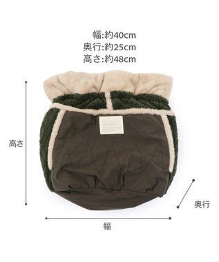 PET PARADISE ペットパラダイス 遠赤外線 犬たんぽ 《オニオン柄》 (40×48㎝) カーキ