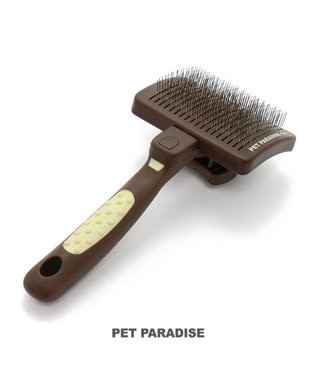 PET PARADISE ペットパラダイス ケア用品 ワンタッチスリッカー 茶系