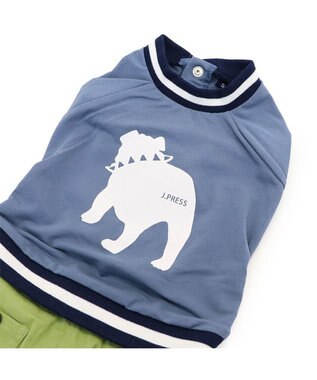 PET PARADISE J.PRESS バックブルドッグ パンツつなぎ 小型犬 ブルー