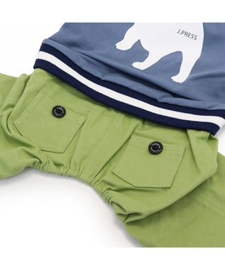 PET PARADISE J.PRESS バックブルドッグ パンツつなぎ 小型犬 ブルー