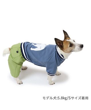 J.PRESS バックブルドッグ パンツつなぎ 小型犬, ブルー, ３Ｓ