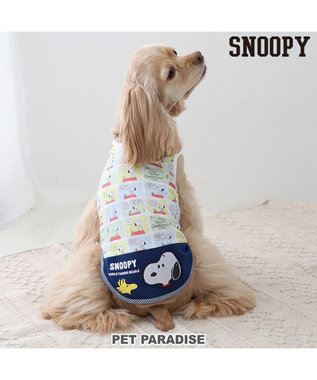 今季ペットパラダイス犬スヌーピー3点セット スヌーピー タンクトップ 《ファインプレー柄》 小型犬 / PET