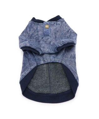 PET PARADISE Lee ウォッシュ加工 トレーナー 小型犬 紺（ネイビー・インディゴ）