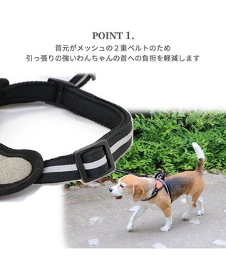 PET PARADISE ヘッドインハーネス  【SM】 オレンジ / ブルー 【中型犬】 オレンジ×グレー