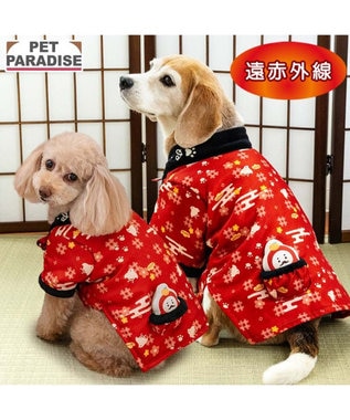 PET PARADISE ペットパラダイス 半纏《千鳥柄》 中型犬 大型犬 レッド