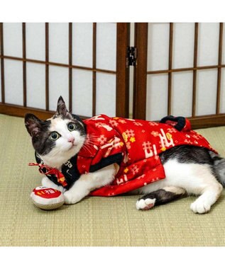 PET PARADISE ペットパラダイス 半纏《千鳥柄》 中型犬 大型犬 レッド