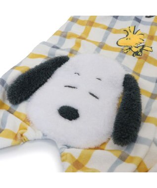 PET PARADISE スヌーピー サーモキープ ロンパース 《ひょこっと柄》 小型犬 ホワイト×イエロー