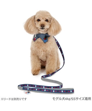 PET PARADISE リサとガスパール ハート襟付 首輪 SS ネイビー