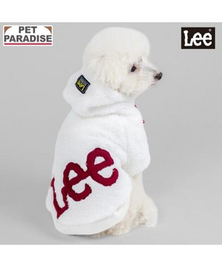 PET PARADISE Lee ロゴ ボアパーカー 《ホワイト》 小型犬