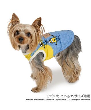 PET PARADISE ミニオン エコメイド タンクトップ 《オーバーオール風後姿》 小型犬 イエロー