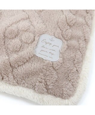 PET PARADISE ペットパラダイス 遠赤外線 ボアマット 《 アラン編み柄 》 (80×60cm) アラン編み柄