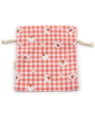 Mother garden マザーガーデン MOLANG モラン 巾着 いちご柄 20×22cm 巾着袋 チェック
