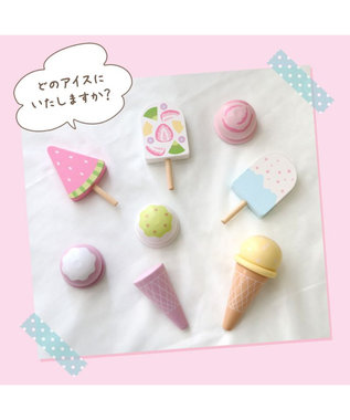 Mother garden マザーガーデン ままごと いちごのアイスクリームスタンド スクープ付き -
