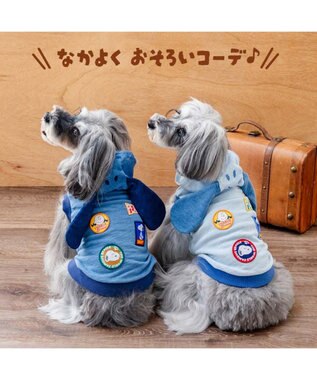 PET PARADISE スヌーピー デニム パーカー 《ネイビー》 小型犬 ネイビー