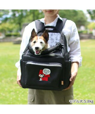 PET PARADISE スヌーピー メッシュ リュック 小型犬 ブラック