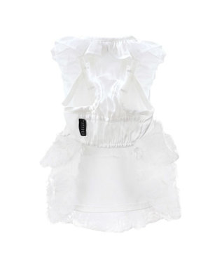 PET PARADISE cherircouture ローズチュールワンピース 《ホワイト》 小型犬 ホワイト