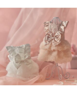 cherircouture ローズチュールワンピース 《ホワイト》 小型犬