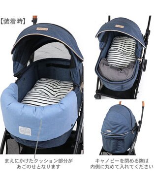 PET PARADISE ペットパラダイス  カート用 クッション ライン ネイビー