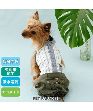 ペットパラダイス エコメイド 襟付き パンツつなぎ 小型犬 / PET