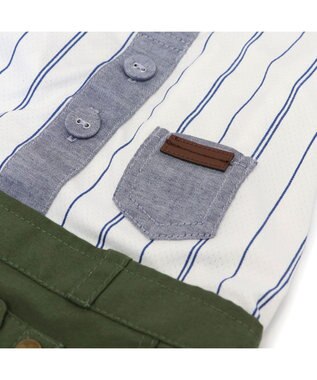 PET PARADISE ペットパラダイス エコメイド 襟付き パンツつなぎ 小型犬 ホワイト×ブルー