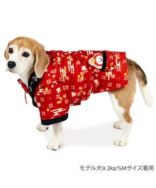 PET PARADISE ペットパラダイス 半纏《千鳥柄》 中型犬 大型犬 レッド