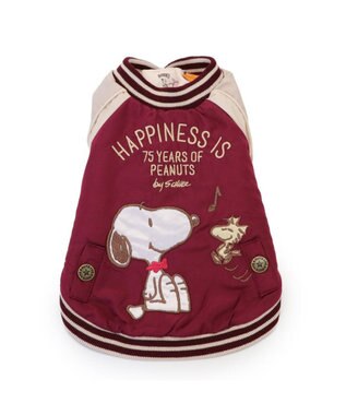 PET PARADISE スヌーピー 75周年 遠赤外線 スカジャン 中型犬 大型犬 ボルドー