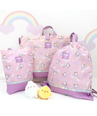 Mother garden マザーガーデン MOLANG モラン お着替巾着 虹柄 0