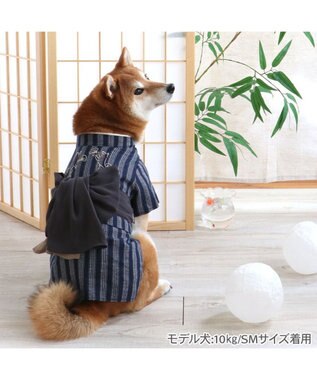 犬の浴衣 ペットパラダイス 浴衣 《日本画風 犬刺繍》 中型犬 大型犬