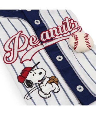 PET PARADISE スヌーピー ベースボールＴシャツ 中型犬 大型犬 ホワイト×ネイビー