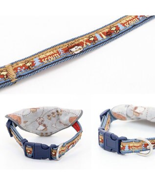 PET PARADISE スヌーピー 首輪 ビーグルスカウト柄 反射付き【３Ｓ】 小型犬 グレー