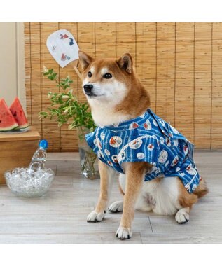PET PARADISE ペットパラダイス 甚平 《しじら織り風》 中型犬 大型犬 ブルー