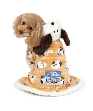 PET PARADISE スヌーピー 着る毛布 《ブラザー柄》 小型犬 ベージュ