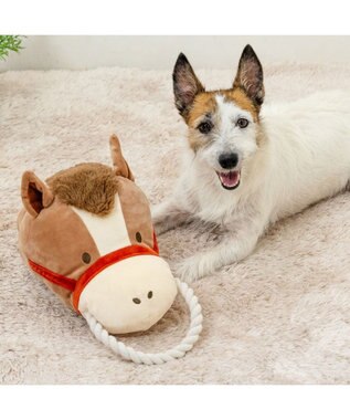 PET PARADISE ペットパラダイス パペット トイ 干支 午 うま ブラウン