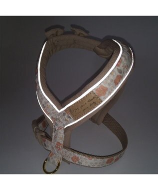 PET PARADISE 反射 花柄 アクティブハーネス 【Ｓ】小型犬 茶系