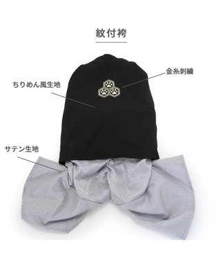 PET PARADISE ペットパラダイス 紋付袴 《シルバー》 中型犬 大型犬 黒