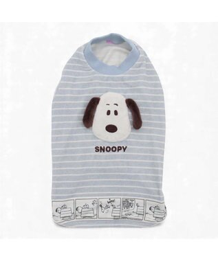 PET PARADISE スヌーピー サーモキープ お顔コミックTシャツ  小型犬 ライトインディゴブルー