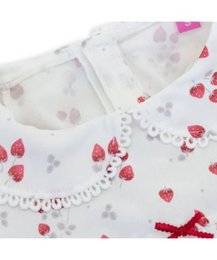 PET PARADISE ペットパラダイス スモッキング ワンピース 《いちご柄》 小型犬 ホワイト×レッド