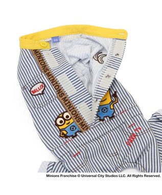 PET PARADISE ミニオン ヒッコリーつなぎ 小型犬 ネイビー×ホワイト