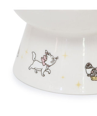 PET PARADISE ディズニー 3兄弟 猫 高さのあるえさ皿 ホワイト